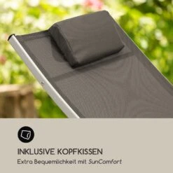 Sun Valley Sonnenliege Zusammenklappbar Kopfkissen Grau -Gartendekorations Geschäft 10033308 de 0004 logo
