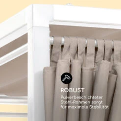 Eremitage Double Sunbed 2 Pers Stahl-Rahmen Sonnendach Vorhänge Creme -Gartendekorations Geschäft 10033317 de 0005 logo