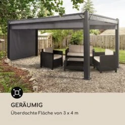 Pantheon Cortina Pavillon Mit Dach 3x4m 4 Seitenteile Grau -Gartendekorations Geschäft 10033319 de 0004 logo