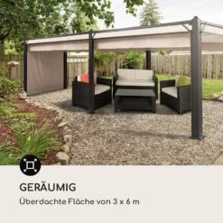 Pantheon Cortina Pavillon Mit Dach 3x6m 4 Seitenteile Beige -Gartendekorations Geschäft 10033320 de 0004 logo