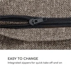 Theia Polsterbezüge 8 Teile 100% Polyester Wasserabweisend Braun -Gartendekorations Geschäft 10033329 yy 0004 logo Blumfeldt Theia Polsterbezuege braun meliert