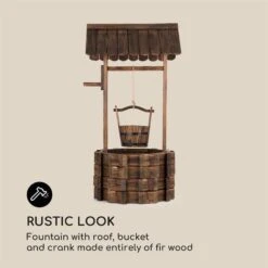 Andernach Zierbrunnen Tannenholz Mit Eimer Drehbare Kurbel -Gartendekorations Geschäft 10033353 yy 0004 logo Blumfeldt Andernach Zierbrunnen braun