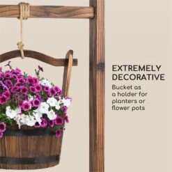 Andernach Zierbrunnen Tannenholz Mit Eimer Drehbare Kurbel -Gartendekorations Geschäft 10033353 yy 0005 logo Blumfeldt Andernach Zierbrunnen braun