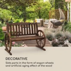 Murnau Gartenbank Flammenbehandeltes Tannenholz Braun -Gartendekorations Geschäft 10033354 yy 0005 logo Blumfeldt Murnau Gartenbank Tannenholz braun