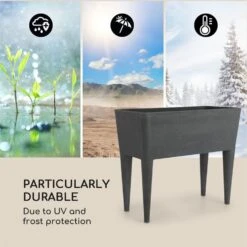 Mammutgrow Hochbeet 76 X 65 X 37 Cm UV- Und Frostschutz Anthrazit -Gartendekorations Geschäft 10033360 yy 0004 logo Blumfeldt Mammutgrow Hochbeet anthrazit