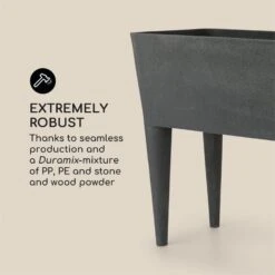 Mammutgrow Hochbeet 76 X 65 X 37 Cm UV- Und Frostschutz Anthrazit -Gartendekorations Geschäft 10033360 yy 0005 logo Blumfeldt Mammutgrow Hochbeet anthrazit