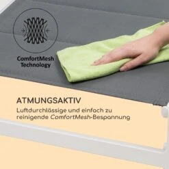 Renazzo Lounge Liegestuhl 70/30 PVC/PE Aluminium 6-Stufen Weiß Grau -Gartendekorations Geschäft 10033364 de 0007 logo