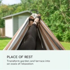 Gartendekorations Geschäft -Gartendekorations Geschäft 10033371 yy 0002 logo Blumfeldt Sri Lanka Swing Haengematte gestreift