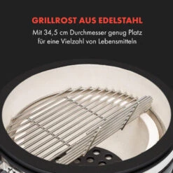 Queensize Kamado Grill Thermometer Abnehmbare Seitenteile Schwarz -Gartendekorations Geschäft 10033377 de 0003 logo