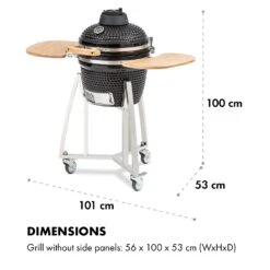 Queensize Kamado Grill Thermometer Abnehmbare Seitenteile Schwarz -Gartendekorations Geschäft 10033377 de 0010 logo
