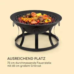 Pentos 2-in-1-Feuerschale Ø73cm Funkenschutz Ø60cm Grill Gusseisen 12 Pentos 2-in-1-Feuerschale Ø73cm Funkenschutz Ø60cm Grill Gusseisen -Gartendekorations Geschäft 10033380 de 0004 logo