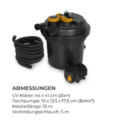 Aquaklar Teichdruckfilter-Set 11W UV-C Klärer 35W Pumpe 5 M Schlauch -Gartendekorations Geschäft 10033393 de 0007 logo