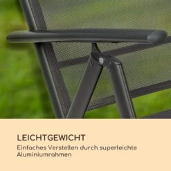 Almeria Klappstuhl 2er-Set 56,5 X 107 X 68 Cm ComfortMesh Aluminium -Gartendekorations Geschäft 10033400 de 0003 logo