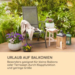 Almeria Klappstuhl 2er-Set 56,5 X 107 X 68 Cm ComfortMesh Aluminium -Gartendekorations Geschäft 10033400 de 0005 logo