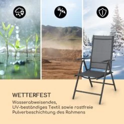 Almeria Klappstuhl 2er-Set 56,5 X 107 X 68 Cm ComfortMesh Aluminium -Gartendekorations Geschäft 10033400 de 0008 logo
