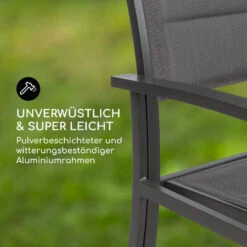 Torremolinos Gartenstühle 2 St. Aluminium ComfortMesh Dunkelgrau -Gartendekorations Geschäft 10033404 de 0004 logo