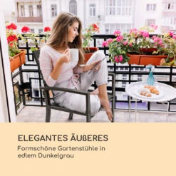 Torremolinos Gartenstühle 2 St. Aluminium ComfortMesh Dunkelgrau -Gartendekorations Geschäft 10033404 de 0005 logo