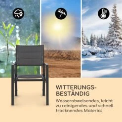 Torremolinos Gartenstühle 2 St. Aluminium ComfortMesh Dunkelgrau -Gartendekorations Geschäft 10033404 de 0006 logo