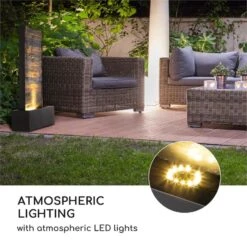 Raincastle Gartenbrunnen 12 LEDs 8W IPX8 Indoor & Outdoor -Gartendekorations Geschäft 10033428 yy 0007 logo Blumfeldt Raincastle Gartenbrunnen 12 LEDs