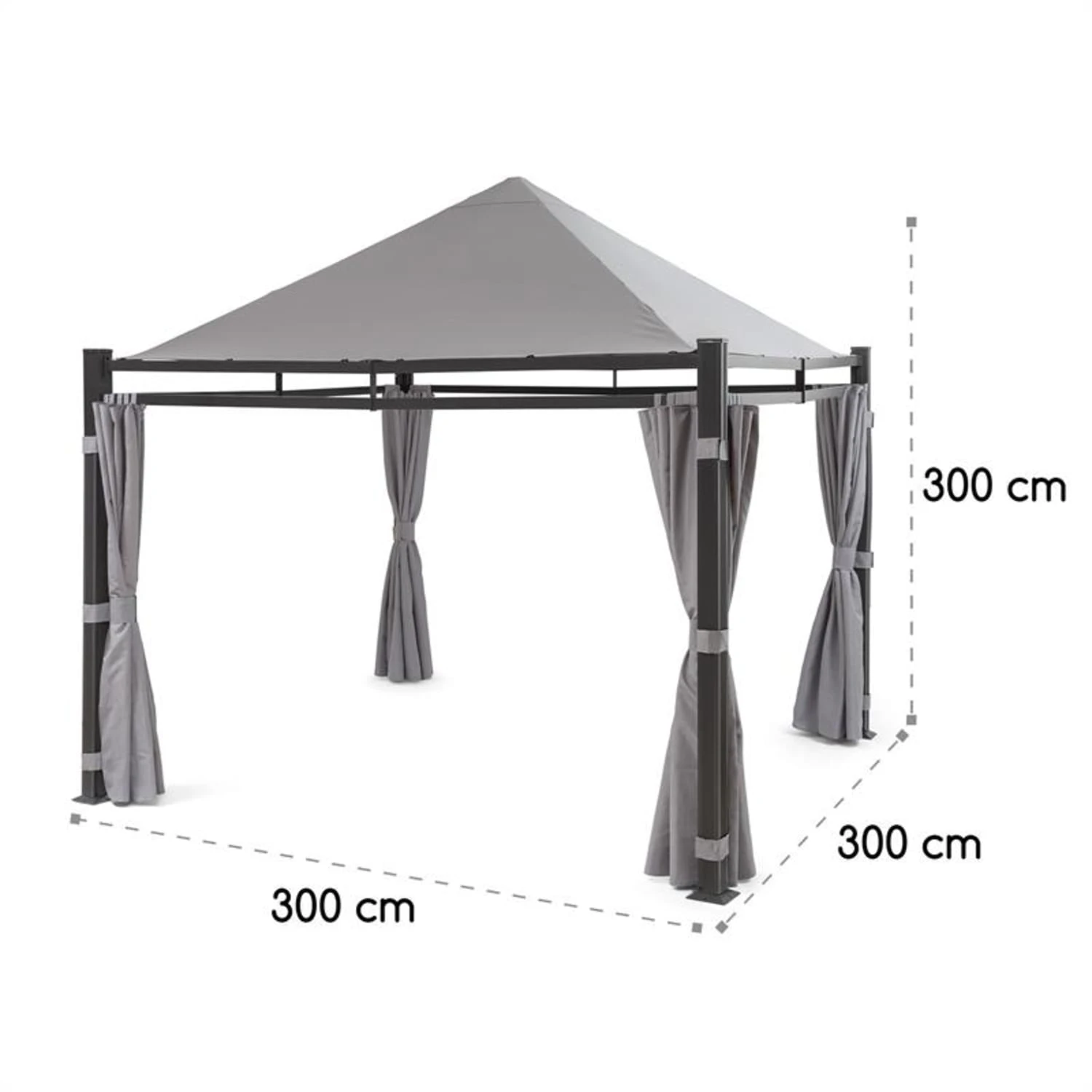 Pantheon Illumina Pavillon Mit Dach Polycarbonat Aluminium Schwarz 9 Pantheon Illumina Pavillon Mit Dach Polycarbonat Aluminium Schwarz – Bild 9