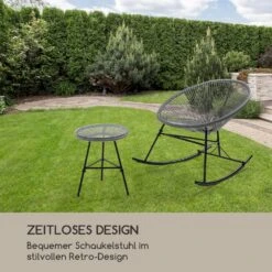 Roqueta Schaukelstuhl Retro-Design 4mm-Geflecht Grau -Gartendekorations Geschäft 10033465 de 0003 logo