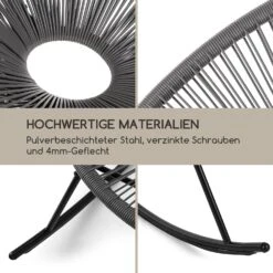 Roqueta Schaukelstuhl Retro-Design 4mm-Geflecht Grau -Gartendekorations Geschäft 10033465 de 0006 logo