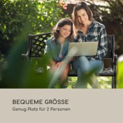 Pozzilli BL Gartenbank Aluminiumguss Witterungsbeständig Schwarz -Gartendekorations Geschäft 10033486 de 0005 logo