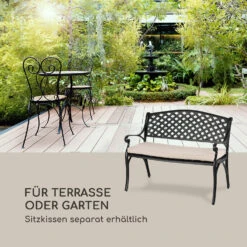 Pozzilli BL Gartenbank Aluminiumguss Witterungsbeständig Schwarz -Gartendekorations Geschäft 10033486 de 0006 logo