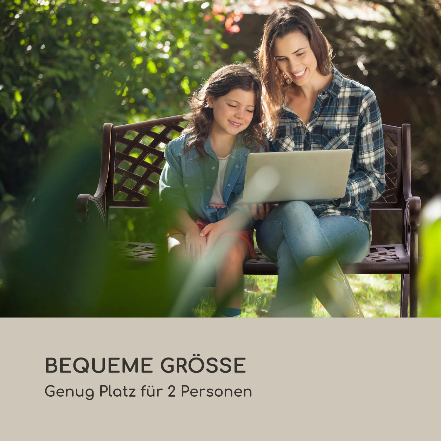 Pozzilli AN Gartenbank Aluminiumguss Witterungsbeständig Antik-kupfer 5 Pozzilli AN Gartenbank Aluminiumguss Witterungsbeständig Antik-kupfer – Bild 5