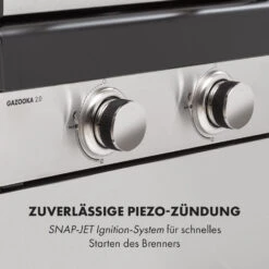 Gazooka 2.0T Gas BBQ Grill 2x3kW Brenner Edelstahl -Gartendekorations Geschäft 10033532 de 0008 logo