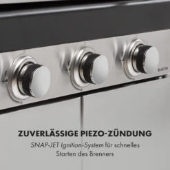 Gazooka 3.0T BBQ Grill 3x3kW Brenner 4 Rollen Edelstahl -Gartendekorations Geschäft 10033533 de 0008 logo