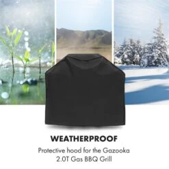 Gazooka 2.0T Wetterschutzhaube 600D Canvas 30/70% PE/PVC Schwarz -Gartendekorations Geschäft 10033535 yy 0003 logo Klarstein Gazooka Wetterschutzhaube schwarz