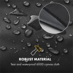 Gazooka 2.0T Wetterschutzhaube 600D Canvas 30/70% PE/PVC Schwarz -Gartendekorations Geschäft 10033535 yy 0005 logo Klarstein Gazooka Wetterschutzhaube schwarz