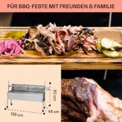 Sauenland Pro Spanferkelgrill Drehspieß 13W 4 Rollen Edelstahl -Gartendekorations Geschäft 10033566 de 0006 usp