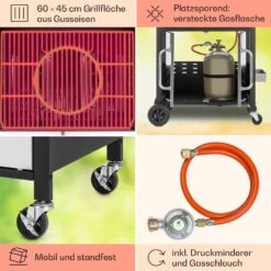 Tomahawk 3.1 S Gasgrill 3x3,6kW Brenner+2,7 KW 60x45cm Grill Edelstahl -Gartendekorations Geschäft 10033567 de 0005 usp