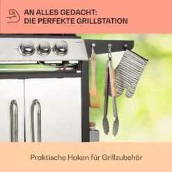 Tomahawk 3.1 S Gasgrill 3x3,6kW Brenner+2,7 KW 60x45cm Grill Edelstahl -Gartendekorations Geschäft 10033567 de 0007 usp
