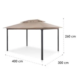 Grandezza Cortina Gartenpavillon 3x4m 4 Seitenteile Beige -Gartendekorations Geschäft 10033608 yy 0007 logo