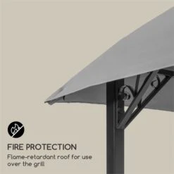 Steakhouse Al Sur Pavillon 244x260x152cm 160 G Flammhemmend Stahl Grau -Gartendekorations Geschäft 10033609 yy 0004 logo Blumfeldt Steakhouse al Sur Pavillon grau