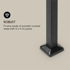 Steakhouse Al Sur Pavillon 244x260x152cm 160 G Flammhemmend Stahl Grau -Gartendekorations Geschäft 10033609 yy 0008 logo Blumfeldt Steakhouse al Sur Pavillon grau