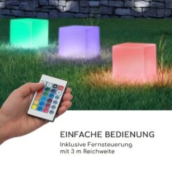 Shinecube XL Leuchtwürfel 40x40x40cm 16 Farben-LED 4 Licht-Modi Weiß -Gartendekorations Geschäft 10033732 de 0004 logo