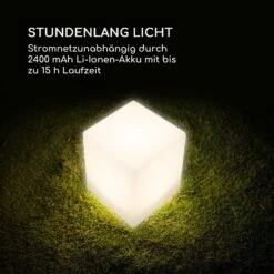 Shinecube XL Leuchtwürfel 40x40x40cm 16 Farben-LED 4 Licht-Modi Weiß -Gartendekorations Geschäft 10033732 de 0006 logo