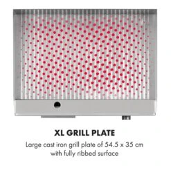 Grillmeile 3000R Elektrogrill 3000W Platte 54,5x35cm Geriffelt -Gartendekorations Geschäft 10034449 yy 0004 logo Klarstein Grillmeile 3000R Pro Grill geriffelt