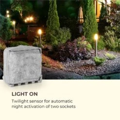 Power Rock Twilight 5 4-fach-Gartensteckdose IP44 Dämmerlichtsensor 5m 9 Power Rock Twilight 5 4-fach-Gartensteckdose IP44 Dämmerlichtsensor 5m -Gartendekorations Geschäft 10034693 yy 0003 logo Waldbeck Power Rock Twilight Gartensteckdose