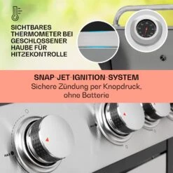 Tomahawk Gasgrill 4x3,6 KW + 2,7 KW Brenner 66x43,5 Cm Grill Edelstahl 11 Tomahawk Gasgrill 4x3,6 KW + 2,7 KW Brenner 66x43,5 Cm Grill Edelstahl -Gartendekorations Geschäft 10034710 de 0004 usp