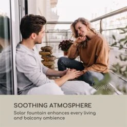 Savona Solarbrunnen 2,8 W Polyresin 5h Akku LEDs Steinoptik -Gartendekorations Geschäft 10034720 yy 0006 logo Blumfeldt Savona Solarbrunnen Steinoptik
