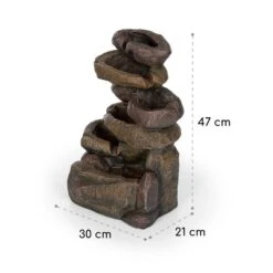 Savona Solarbrunnen 2,8 W Polyresin 5h Akku LEDs Steinoptik -Gartendekorations Geschäft 10034720 yy 0008 logo Blumfeldt Savona Solarbrunnen Steinoptik