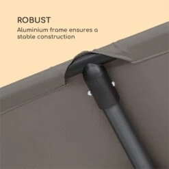 Flex-Shade L Sonnenschirm 130 X 180 Cm Polyester UV 50 Dunkelgrau -Gartendekorations Geschäft 10034726 yy 0005 logo Blumfeldt Flex Shade L Sonnenschirm 130x180 grau