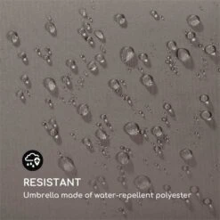 Flex-Shade XL Sonnenschirm 150 X 210 Cm Polyester UV 50 Dunkelgrau -Gartendekorations Geschäft 10034728 yy 0004 logo Blumfeldt Flex Shade XL Sonnenschirm 150x210 grau