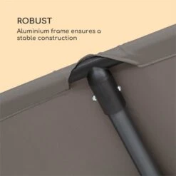 Flex-Shade XL Sonnenschirm 150 X 210 Cm Polyester UV 50 Dunkelgrau -Gartendekorations Geschäft 10034728 yy 0005 logo Blumfeldt Flex Shade XL Sonnenschirm 150x210 grau