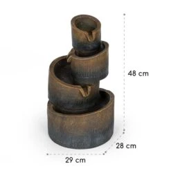 Mantua Kaskadenbrunnen Gartenbrunnen 4 Stufen Akku 2,8W Solar LED -Gartendekorations Geschäft 10034730 yy 0008 logo Blumfeldt Mantua Kaskadenbrunnen